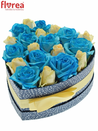 Krabička růží RAMEY modrá 19x9cm