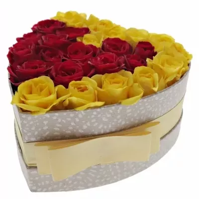 Jednodruhová krabička  růží PAULETTE 15x8cm