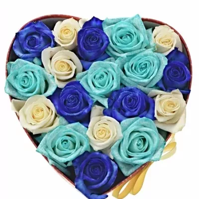 Krabička růží PERSE červená 19x9cm