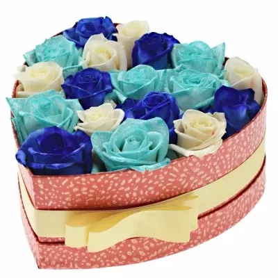 Krabička růží PERSE červená 19x9cm