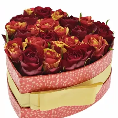 Krabička růží REDFLASH červená 15x8cm