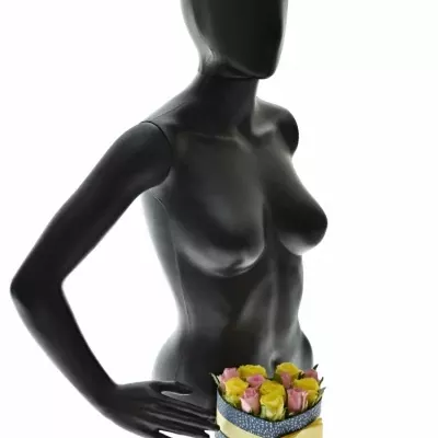 Krabička růží SHANILLA modrá 15x8cm