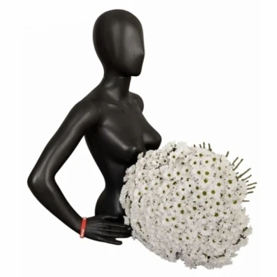 Kytice 100 bílá chryzantéma santini