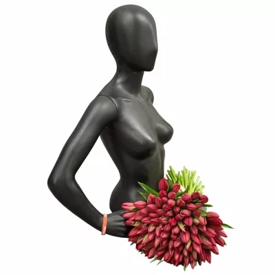 Kytice 100 červených tulipánů Rina