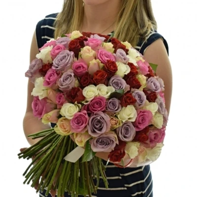 Kytice 100 míchaná DOLORESS 40cm