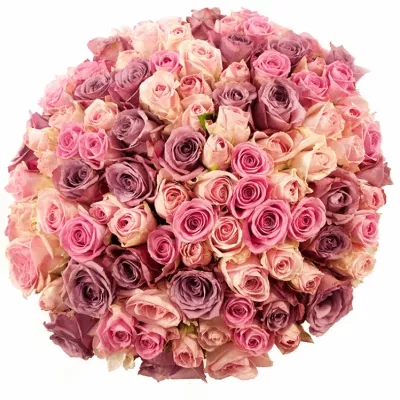 Kytice 100 míchaných růží RHEA 50cm