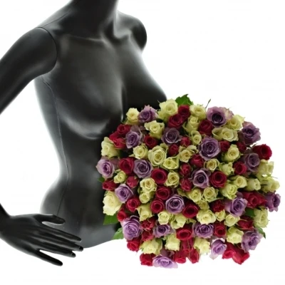 Kytice 100 míchaná RONI 50cm