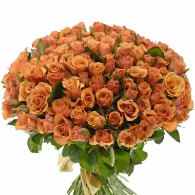 Kytice 100 oranžových růží JULIA 40cm