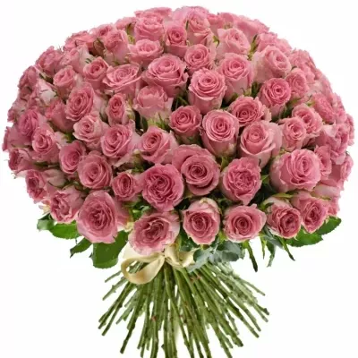 Kytice 100 růžových růží SEDUCTIVE@ 50 cm
