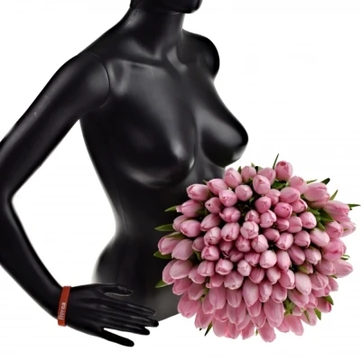Kytice 100 růžových tulipánů DYNASTY