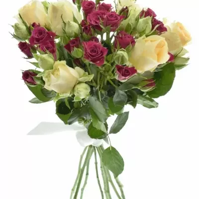 Kytice 11 trsových růží BASILEIA Ø20cm