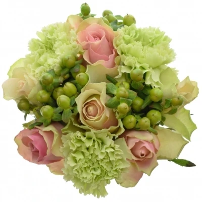 Míchaná kytice 12 vícebarevných květin AISHAH 35 cm