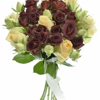 Kytice 12 trsových růží CHIMERA Ø20cm