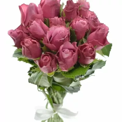 Kytice 15 fialových růží DEEP WATER 40cm