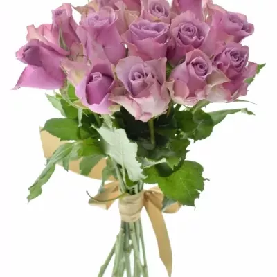 Kytice 15 fialových růží NIGHTINGALE 40cm