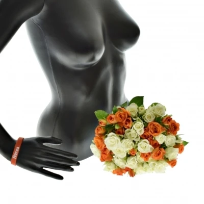 Kytice 15 míchaná BABE FLAKE 50cm ø15cm