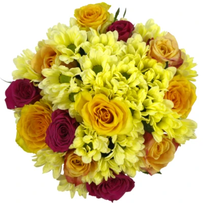 Míchaná kytice 15 vícebarevných květin NARCISSA 40 cm