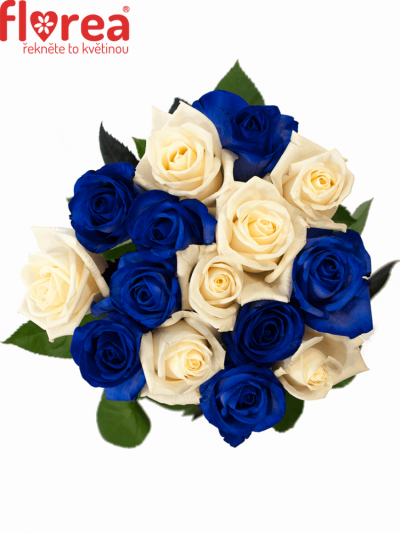 Kytice 15 modrých růží MARIANNA