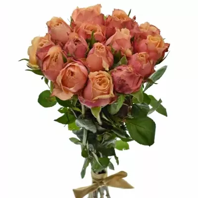 Kytice 15 oranžovočervených růží ALTAMODA 40cm