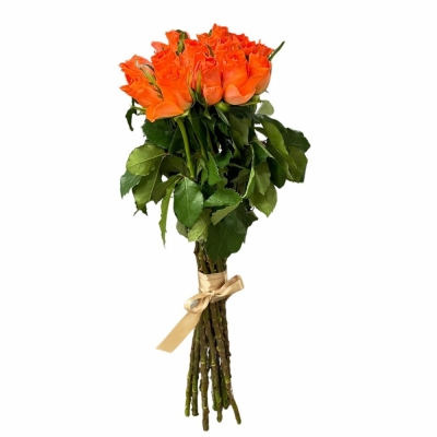 Kytice 15 oranžových růží COMANCHE
