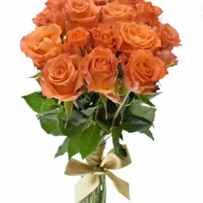 Kytice 15 oranžových růží JULISCHKA 40cm