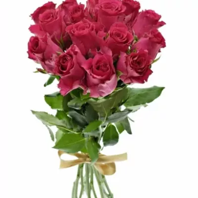 Kytice 15 růžových růží Pink Rhodos 40cm