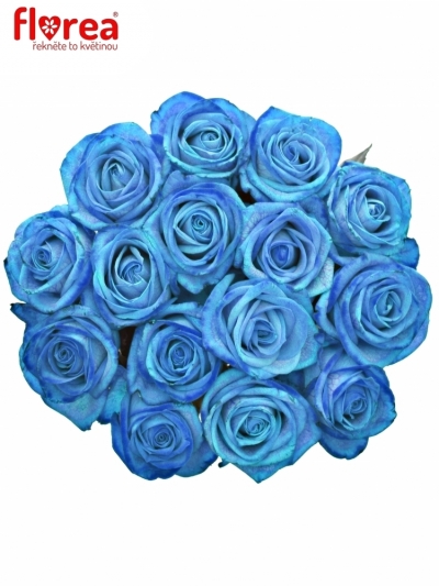 Kytice 15 světle modrých růží LIGHT BLUE VENDELA 70cm