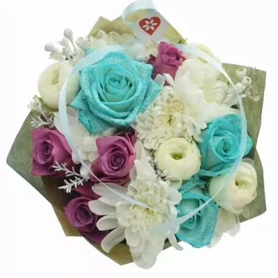 Míchaná kytice 16 ks APOLLONIA ø15cm