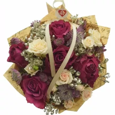 Míchaná kytice 16 ks CLEMATIS ø15cm