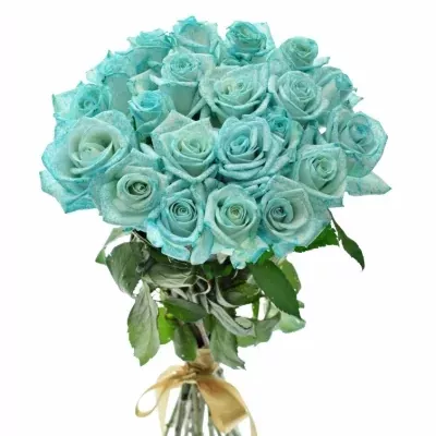 Kytice 21 ledově modrých růží ICE BLUE VENDELA