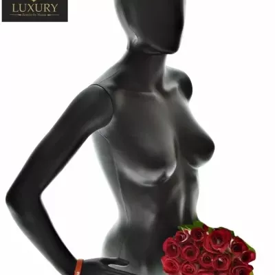 Kytice 21 luxusních růží BLUEZ  50cm