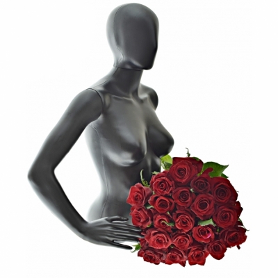Kytica 21 luxusných ruží EVER RED 50cm