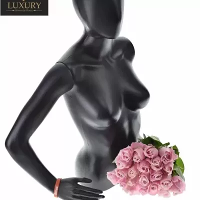Kytice 21 luxusních růží PINK AVALANCHE+ 50cm