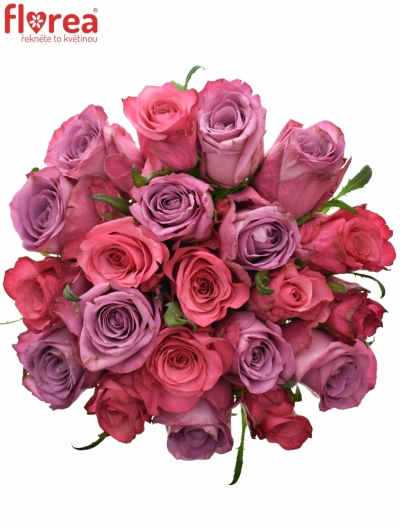 Kytice 21 míchaných růží BENAYA 40cm