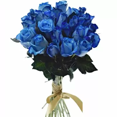 Kytica 21 modrých ruží BLUE snowstorm + 40cm