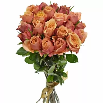 Kytice 21 oranžovočervených růží ALTAMODA 60cm