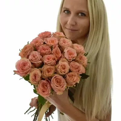 Kytice 21 růží LOVE PEARL 50cm