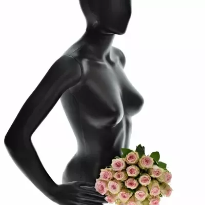 Kytice 21 růžových růží SUDOKU 50 cm