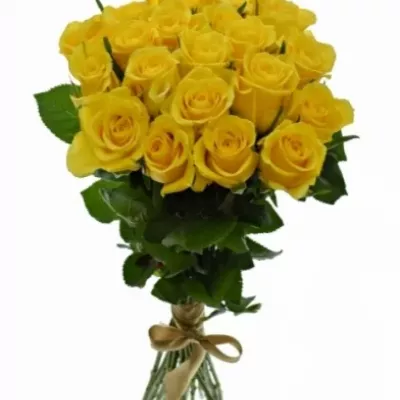 Kytice 21 žlutých růží SONRISA
