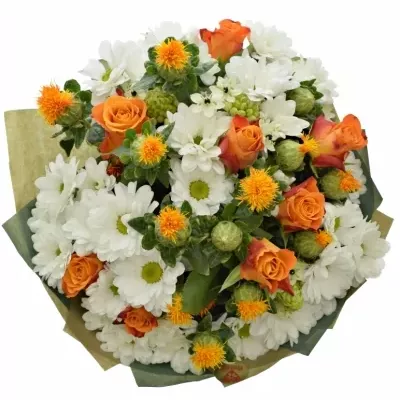 Míchaná kytice 23 ks ORIONEA 40cm ø30cm