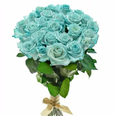 Kytice 25 ledově modrých růží ICE BLUE VENDELA