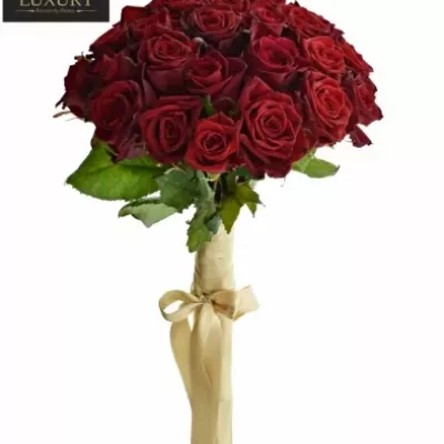Kytice 25 luxusních růží TESTAROSSA 80cm