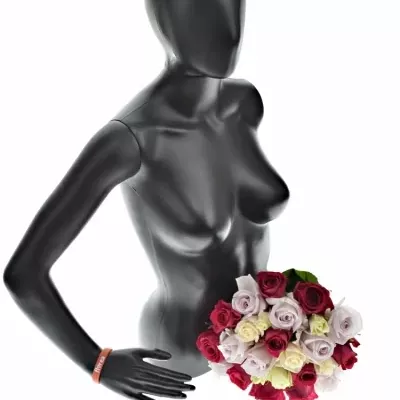 Kytice 25 míchaných růží LORRIESS