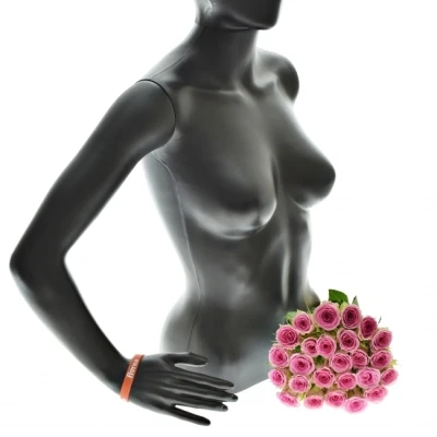 Kytice 25 růžových růží TIMES SQUARE