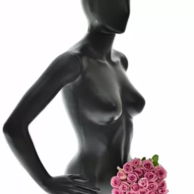 Kytice 25 růžových růží VIDEO 40cm
