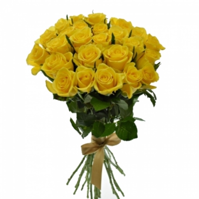 Kytice 25 žlutých růží JACKPOT