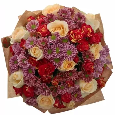 Míchaná kytice 29 ks SIANY 40cm ø25cm