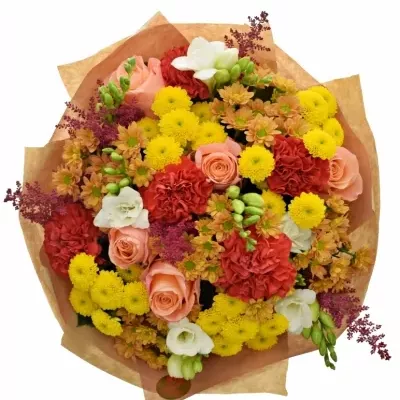 Míchaná kytice 32 ks CHARLIONA 40cm ø30cm