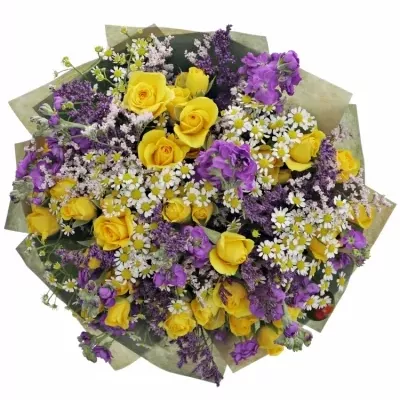 Míchaná kytice 34 ks BAILA 40cm ø30cm