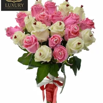 Kytice 35 luxusních růží CHOCOLATIA 60cm (L)